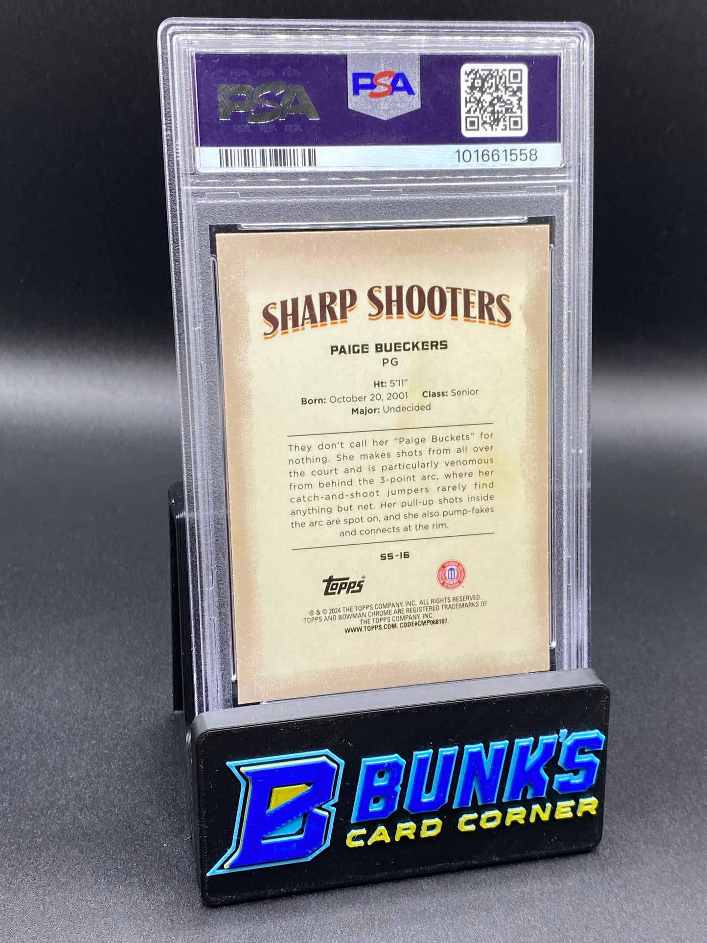 2023 Paige Bueckers Sharp Shooters PSA 10