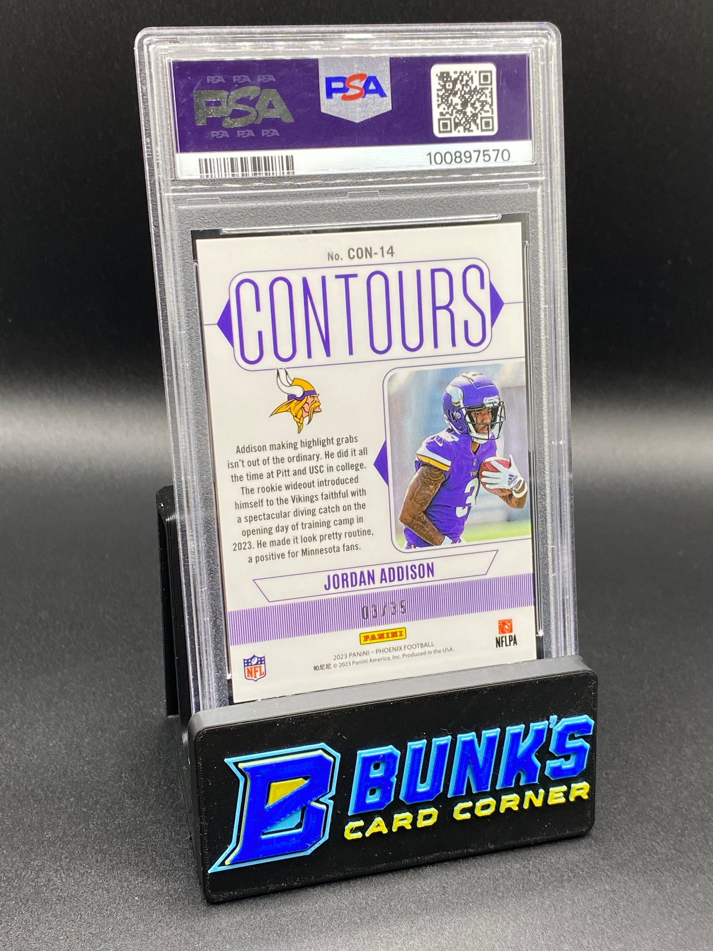 2023 Jordan Addison Contours-Blue PSA 10