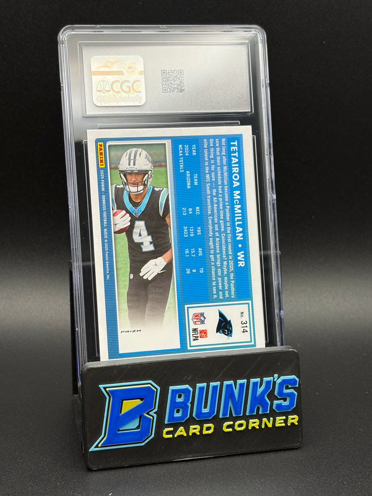 2025 Tetairoa McMillan Red Wave Optic Preview Donruss CGC 10