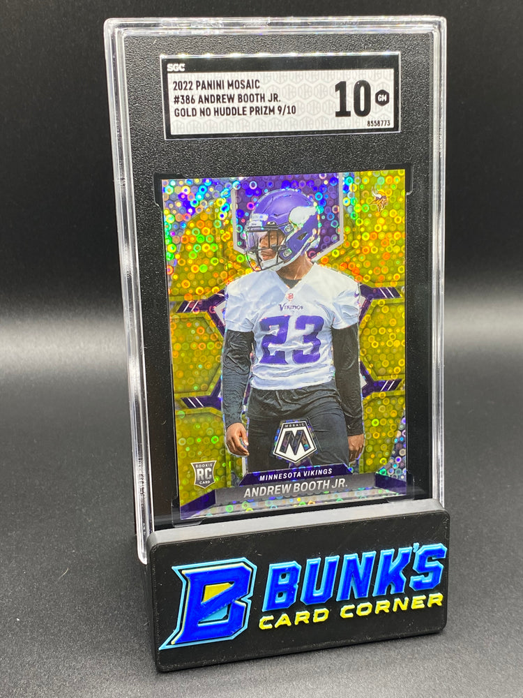 2022 Andrew Booth Jr. Gold No Huddle Prizm 9/10 SGC 10