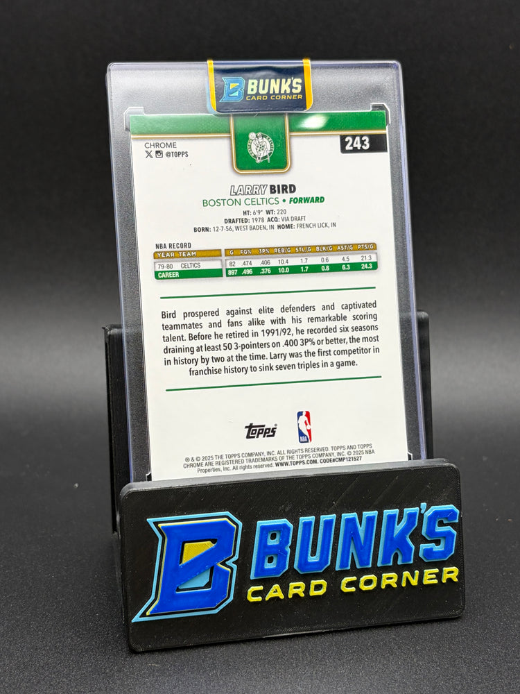 2025 Larry Bird Topps Chrome Green 87/99