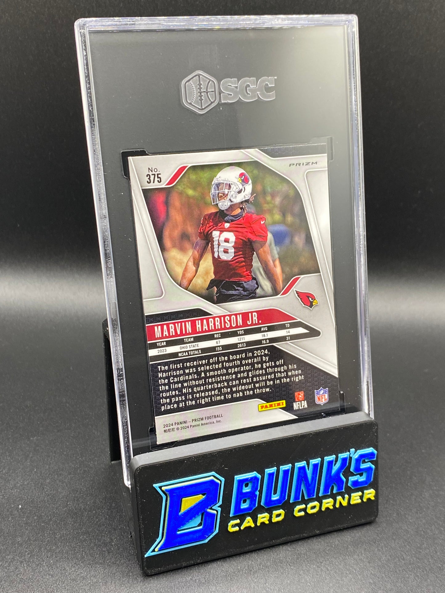 2024 Marvin Harrison Jr. Red/White/Blue Prizm SGC 9.5