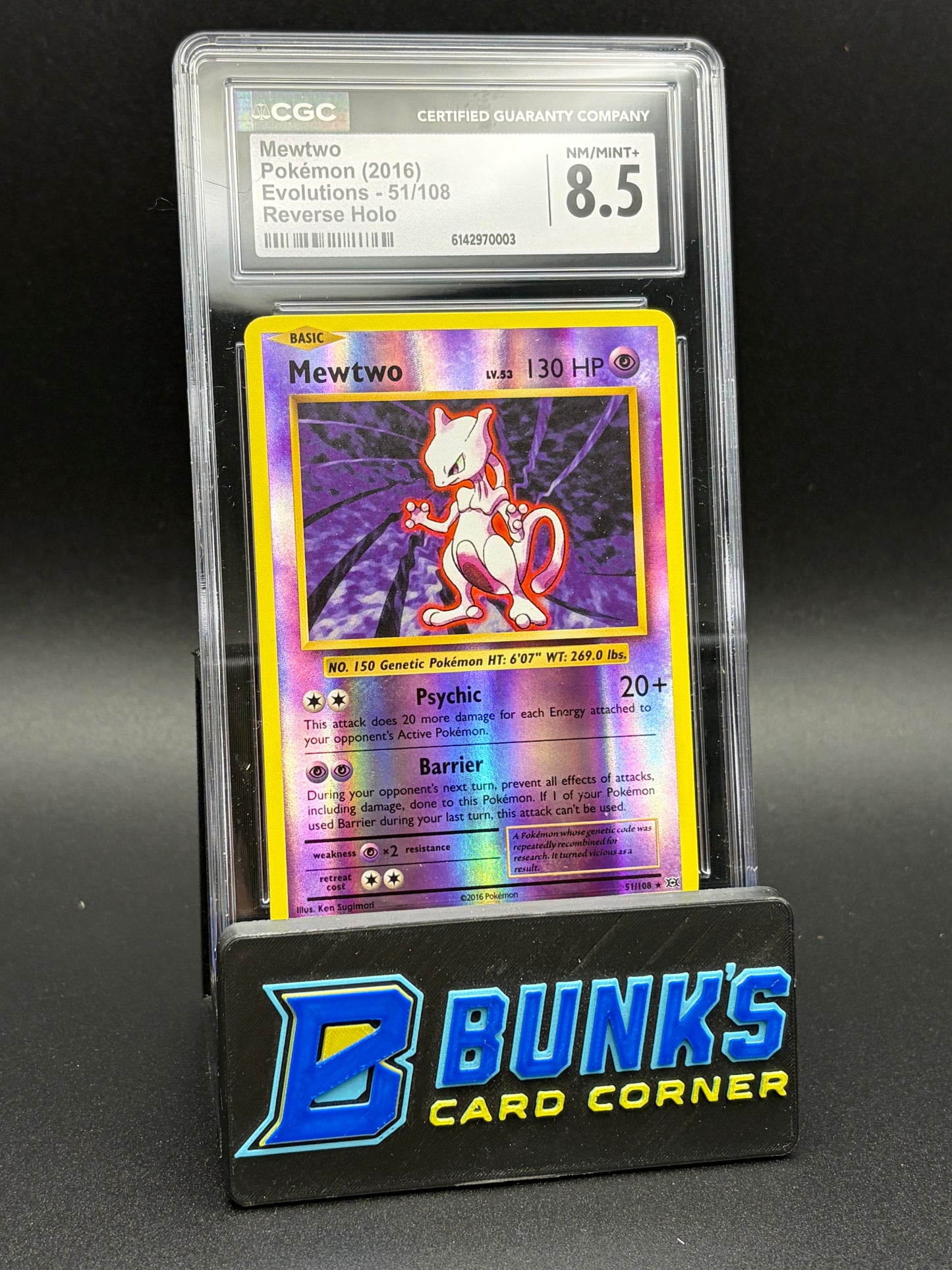 Mewtwo Reverse Holo CGC 8.5
