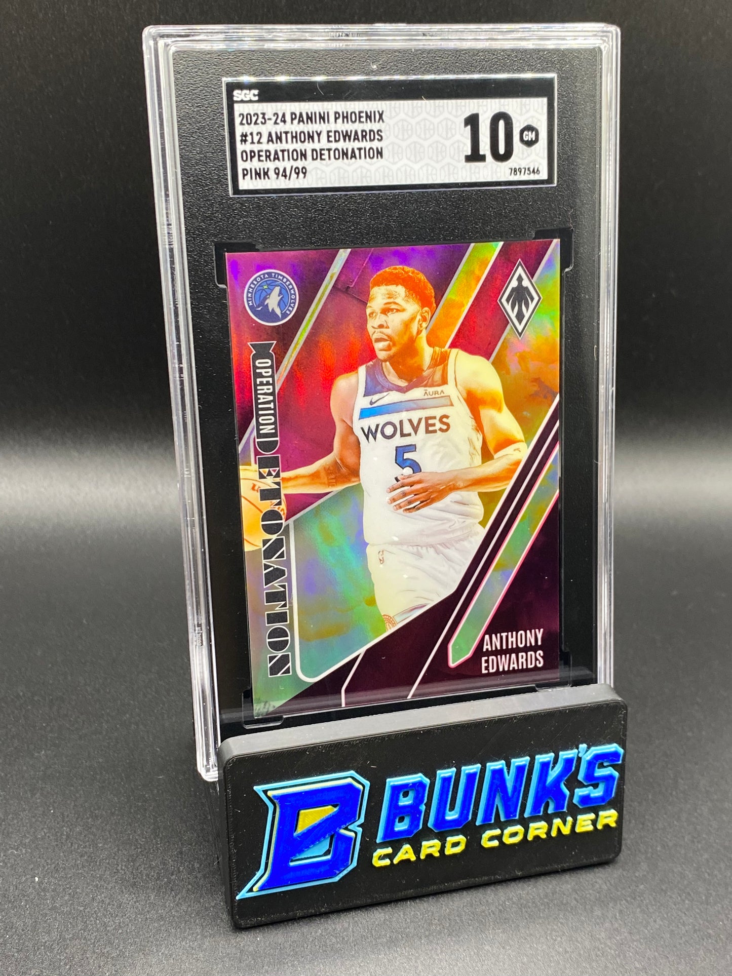 2023-24 Anthony Edwards Pink 94/99 SGC 10