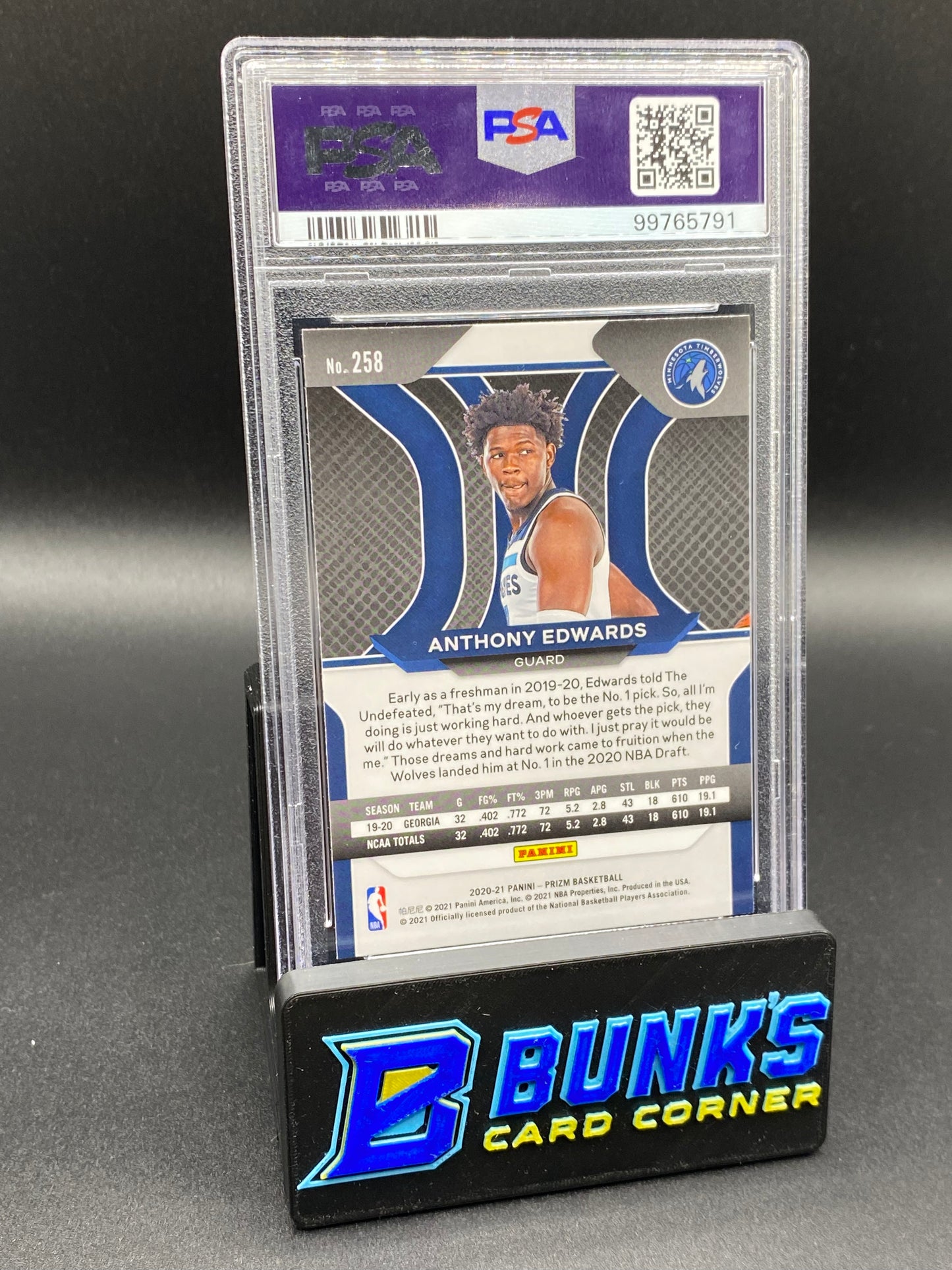2020 Anthony Edwards PSA 9