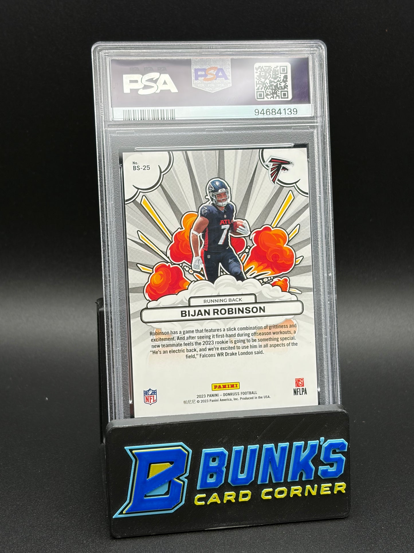2023 Bijan Robinson Bomb Squad Holo PSA 10 20/100