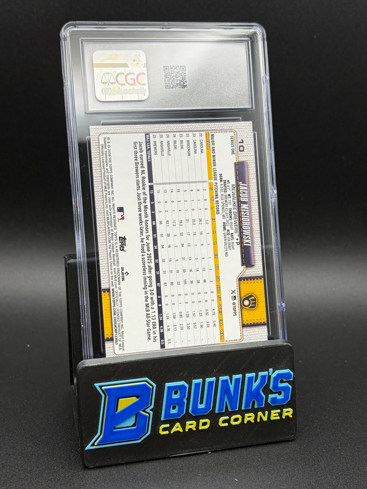 2026 Jacob Misiorowski Topps CGC 10 RC
