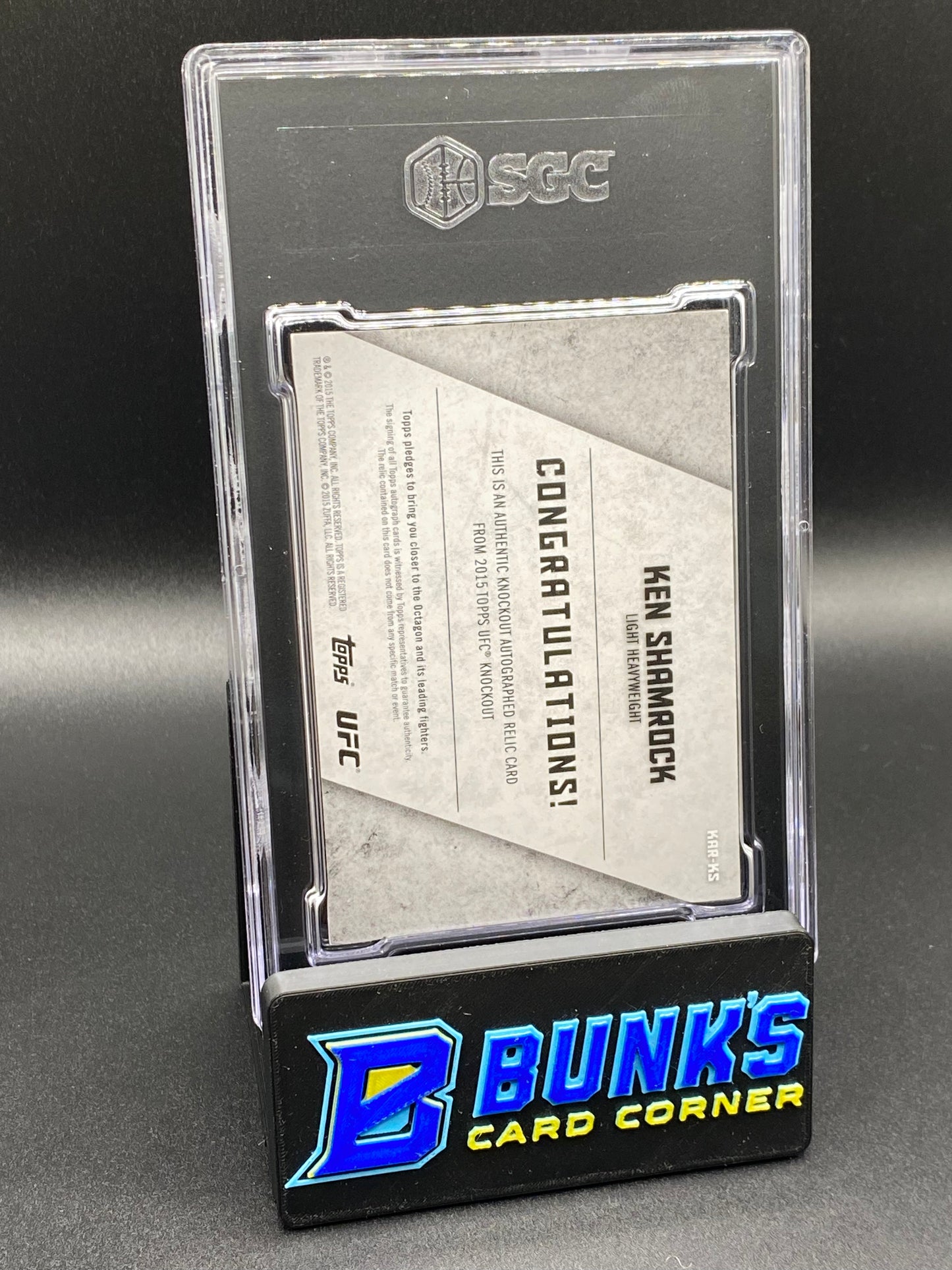 2015 Ken Shamrock Auto. Relic 70/149 SGC 10/8.5