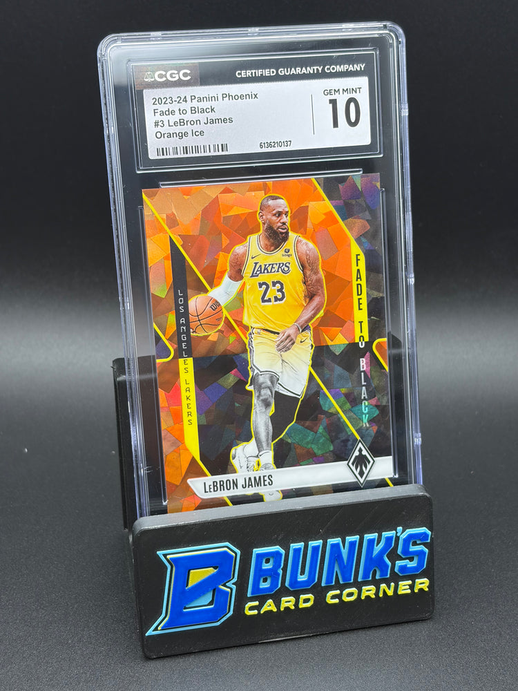 2023-24 LeBron James Orange Ice Fade to Black Phoenix CGC 10 14/249