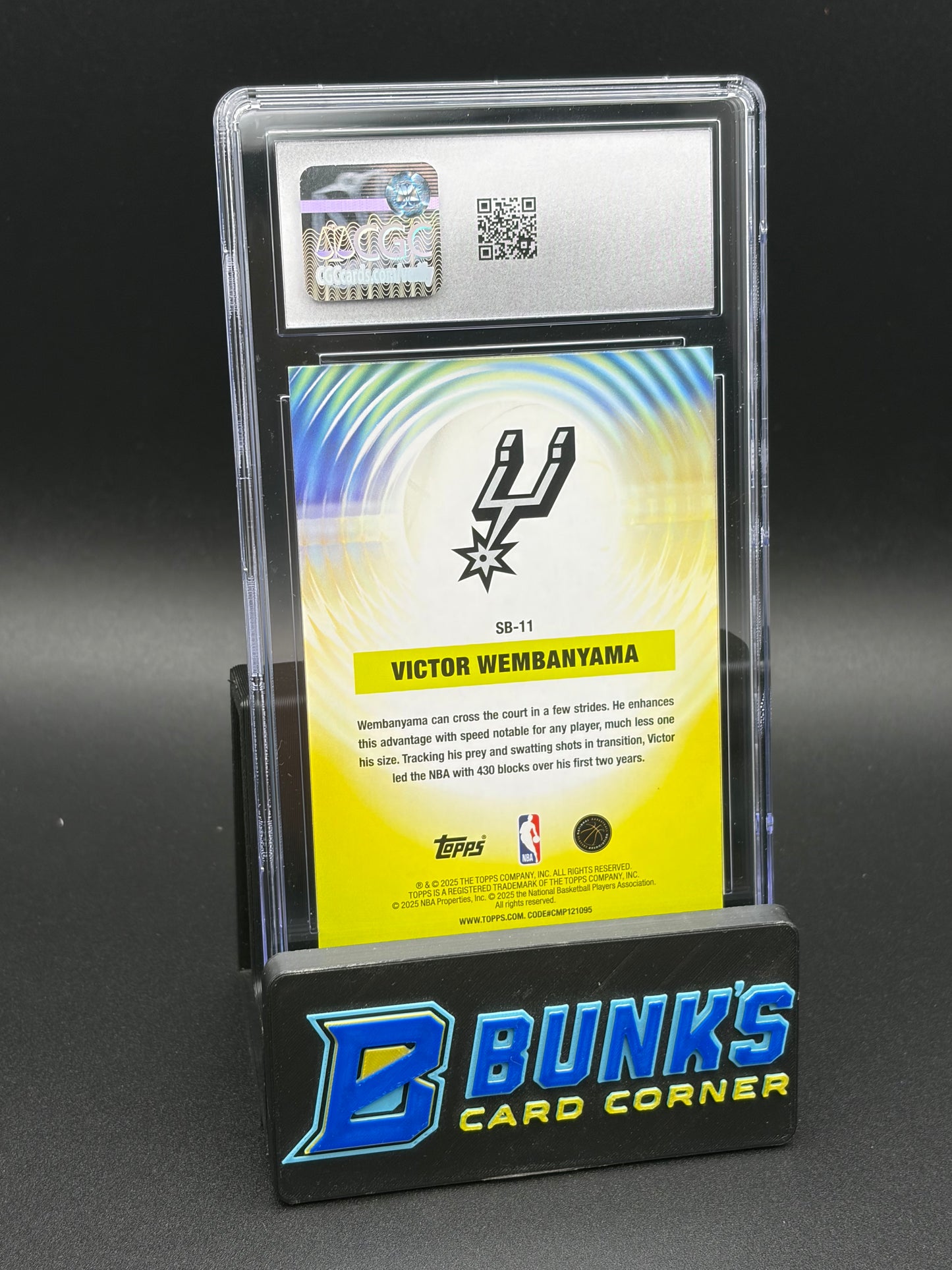 2025-26 Victor Wembanyama Sonic Boom Topps CGC 10