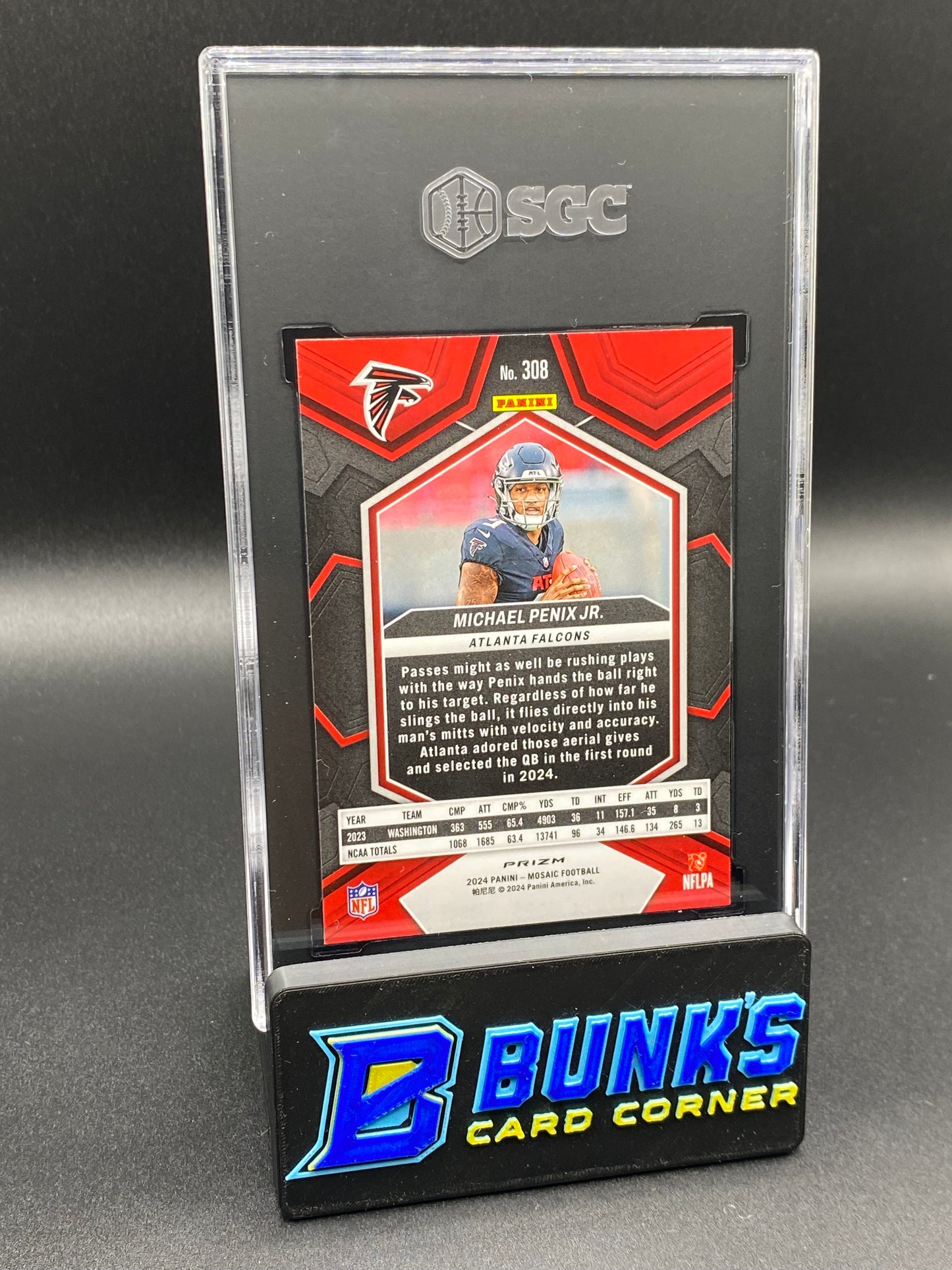 2024 Michael Penix Jr. Mosaic Prizm SGC 9.5