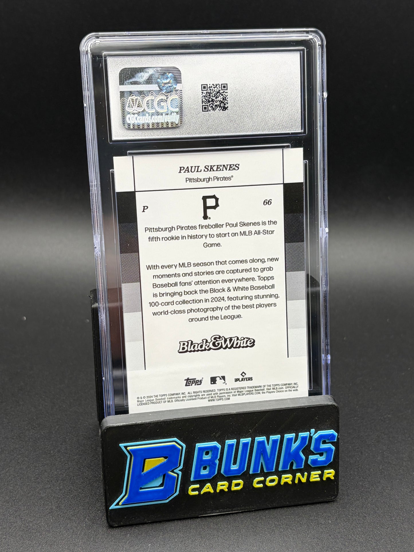 2024 Paul Skenes Topps Black & White CGC 10 RC