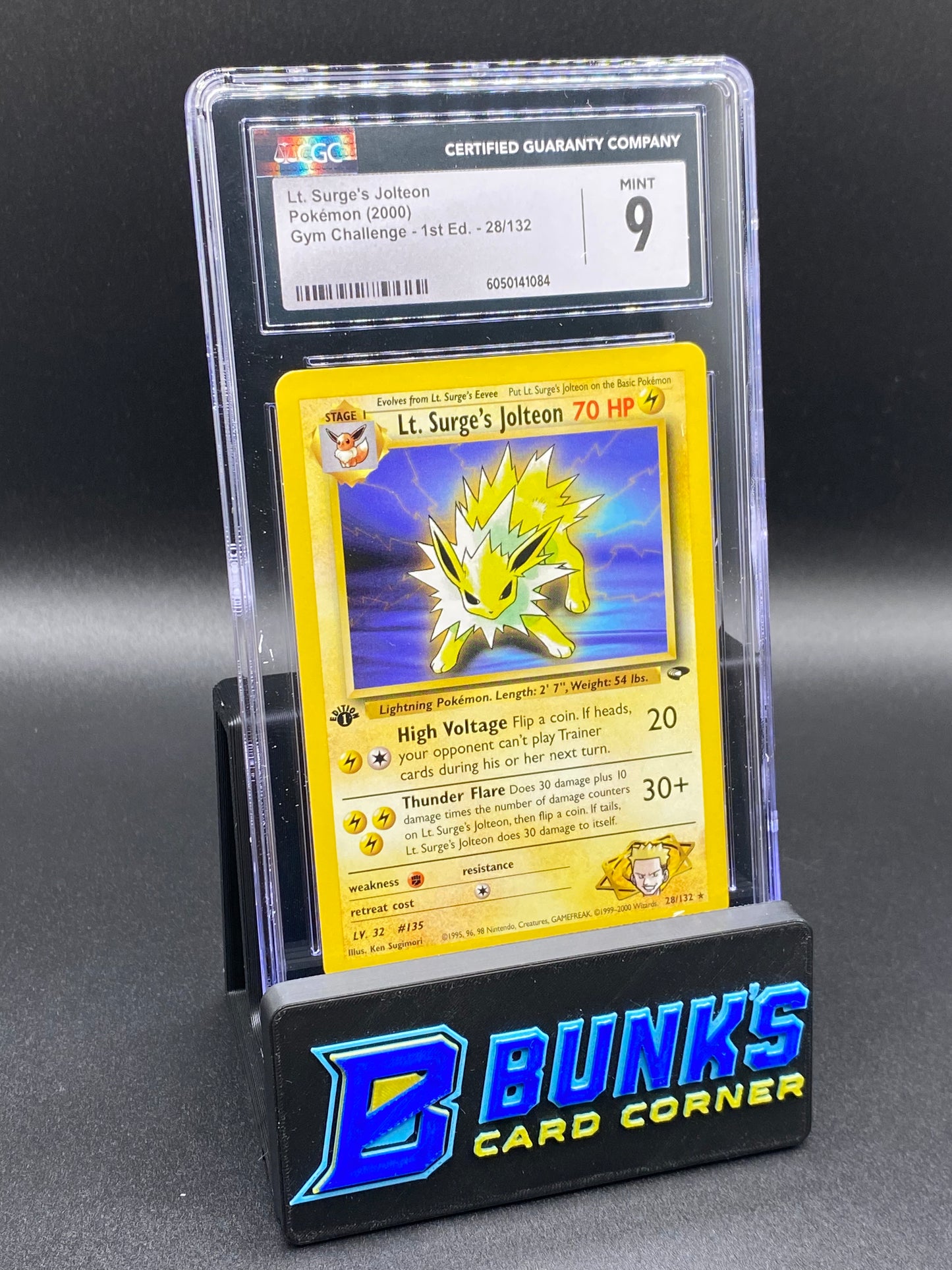 2000 Lt. Surges Jolteon Gym Challenge 1st Edition CGC 9