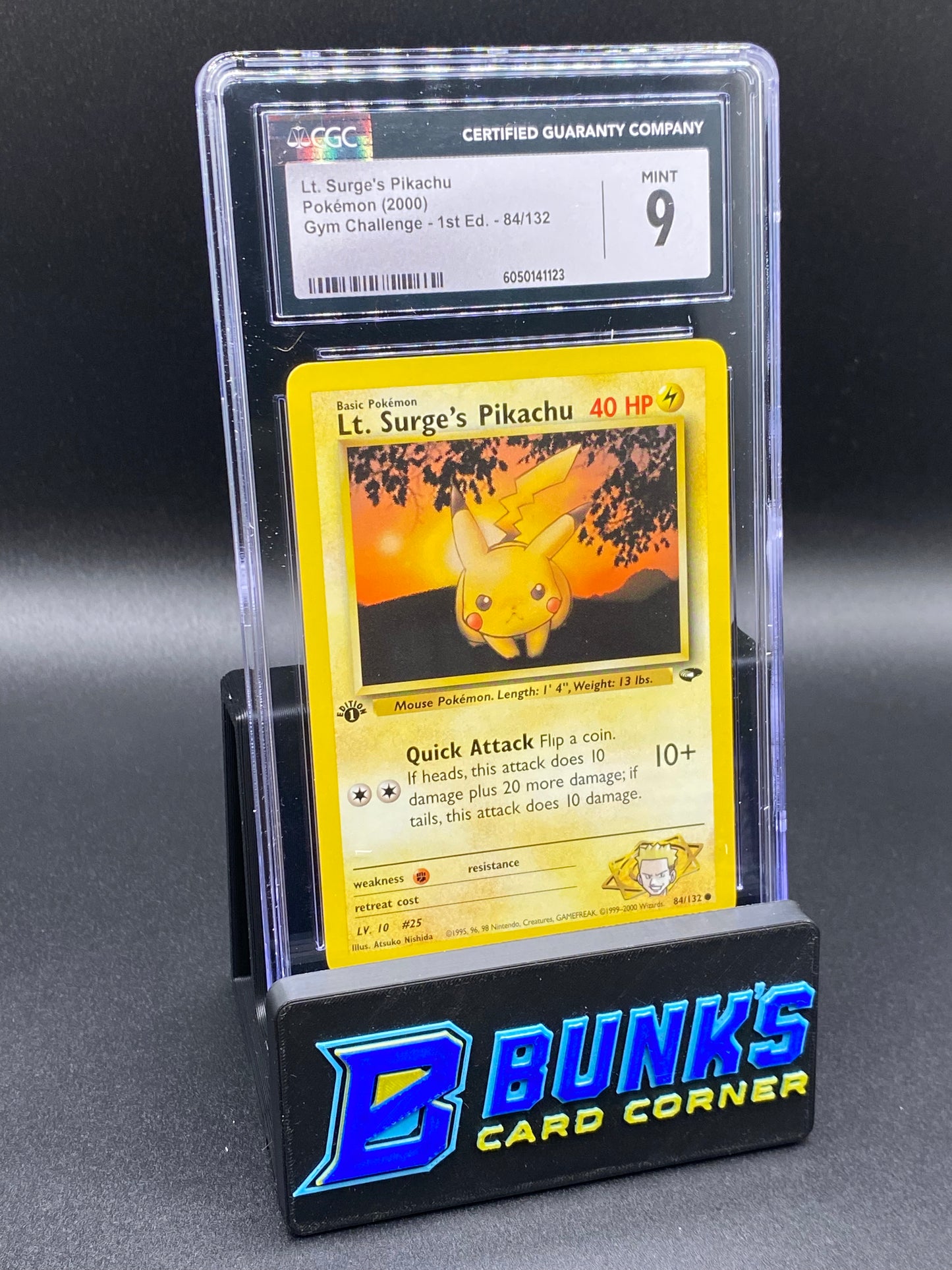 2000 Lt. Surge's Pikachu Gym Challenge 1st Edition CGC 9
