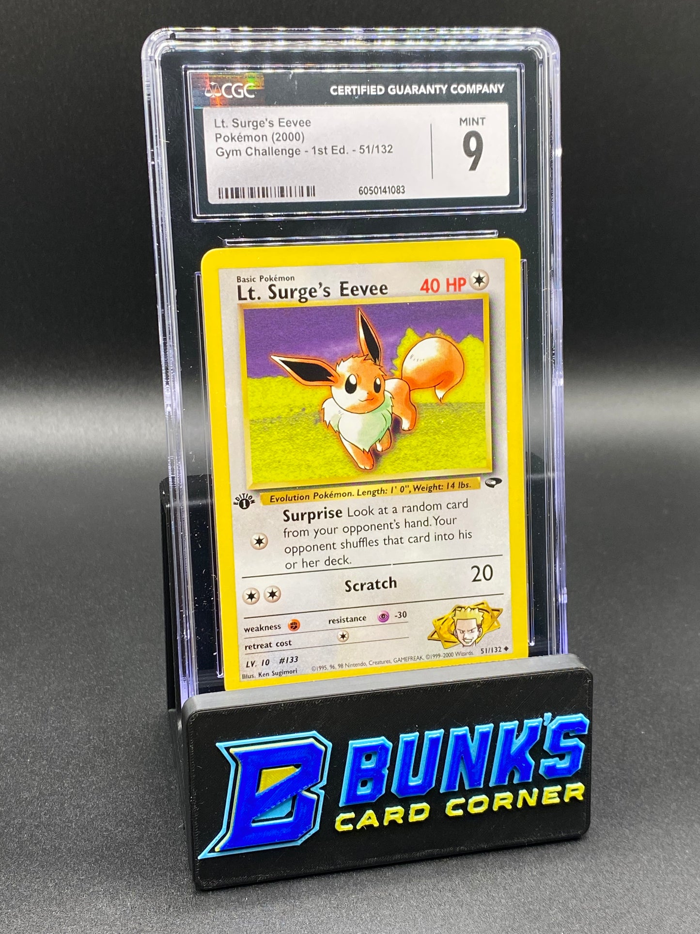 2000 Lt. Surge's Eevee Gym Challenge 1st Edition CGC 9