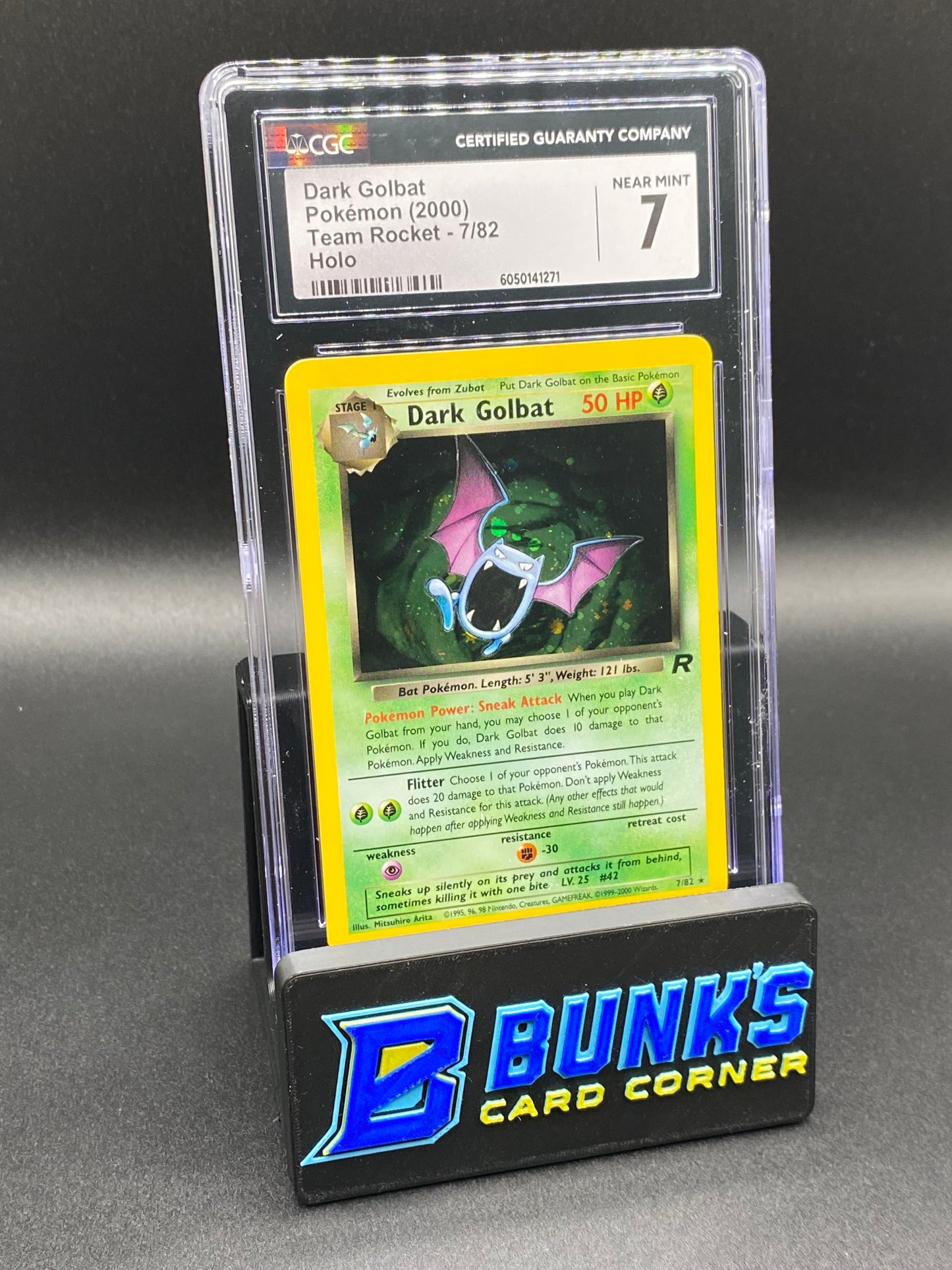 2000 Dark Golbat Holo Team Rocket CGC 7