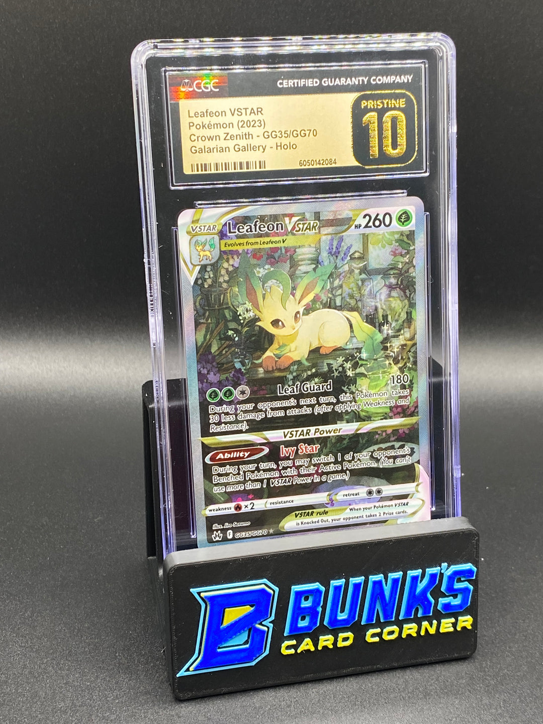 2023 Leafeon Vstar Galarian Gallery Crown Zenith CGC PRISTINE 10