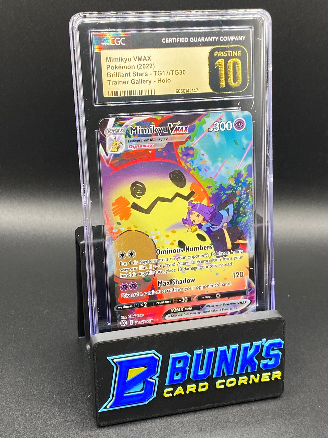2022 Mimikyu Vmax Trainer Gallery Brilliant Stars CGC PRISTINE 10