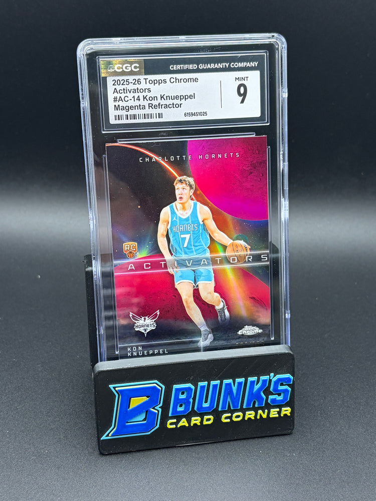 2025-26 Kon Knueppel Magenta Refractor Activators Topps Chrome CGC 9 RC 303/399