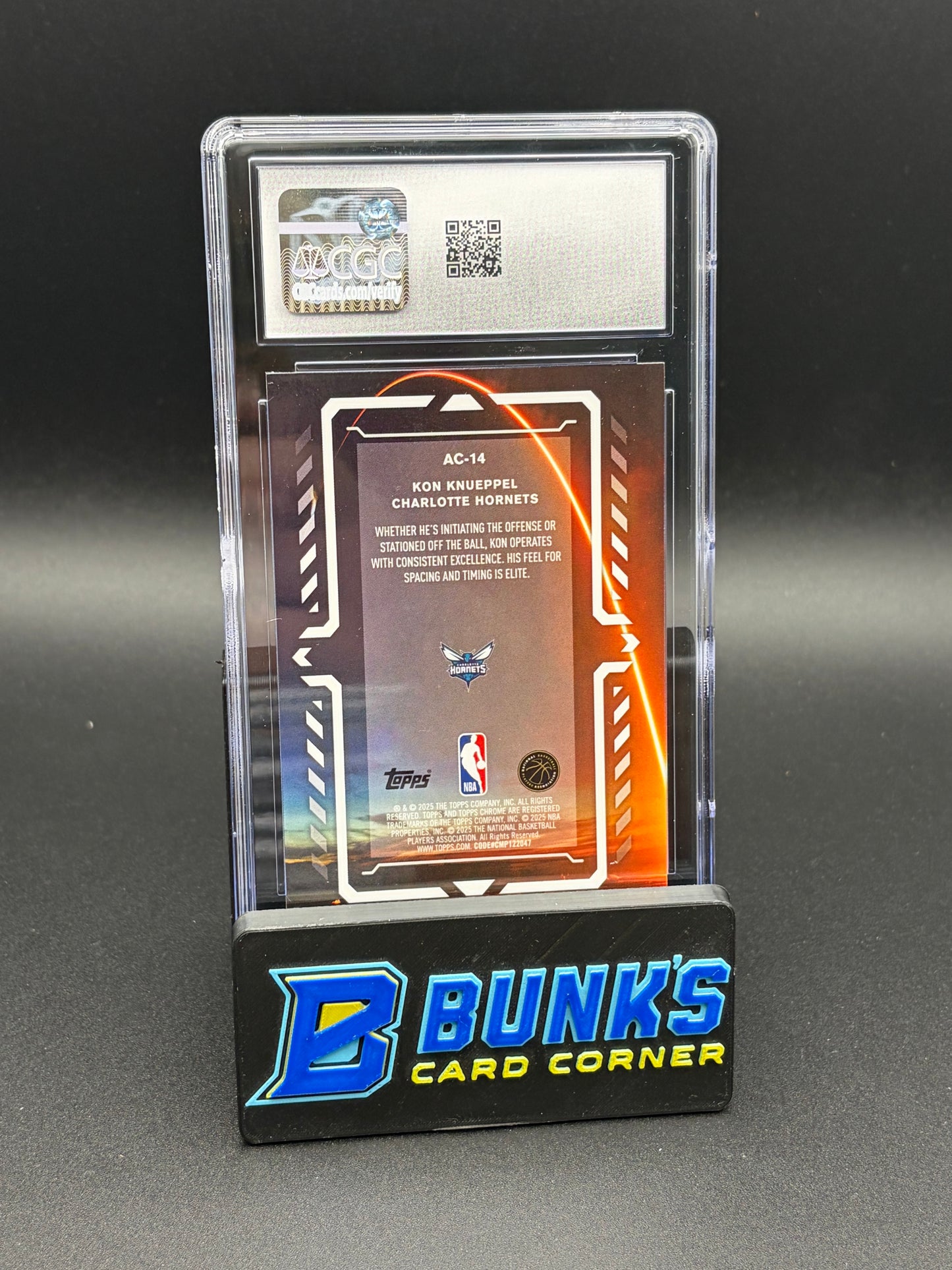 2025-26 Kon Knueppel Magenta Refractor Activators Topps Chrome CGC 9 RC 303/399