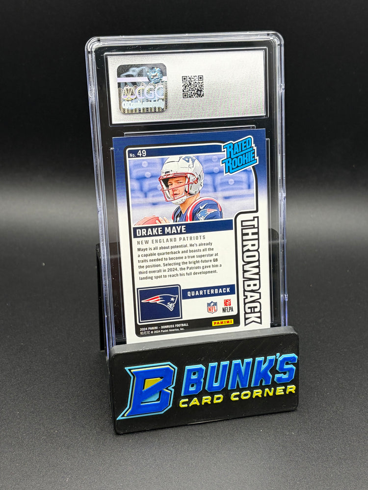 2024 Drake Maye Rated Rookies Throwback Donruss CGC 10 RC