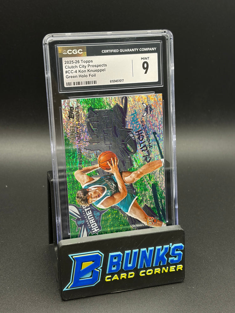 2025-26 Kon Knueppel Green Holo Foil Clutch City Prospects CGC 9 4/99