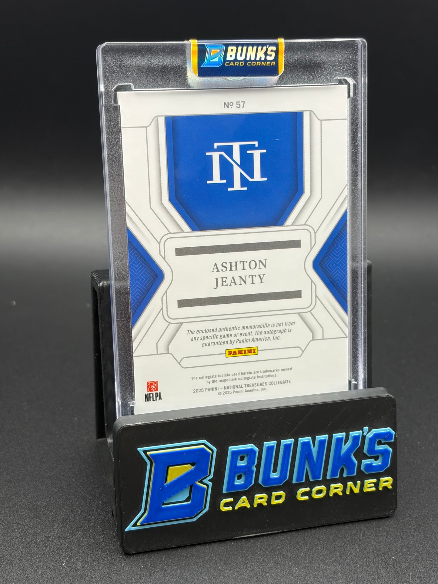 2025 Ashton Jeanty National Treasure Collegiate Patch Auto RC 48/99