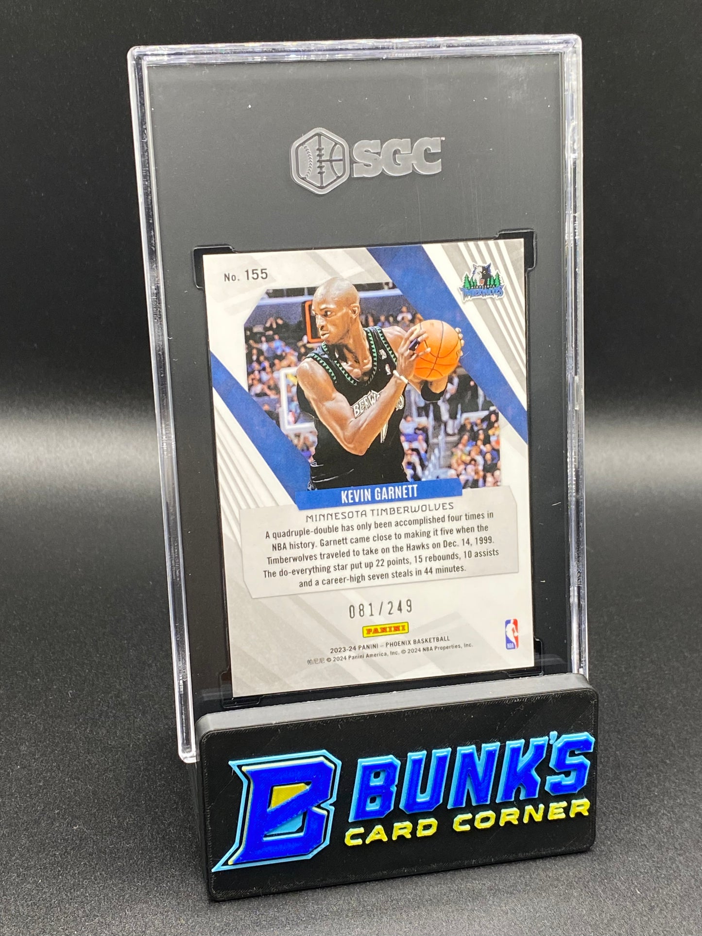 2023-24 Kevin Garnett Orange Ice 81/249 SGC 10