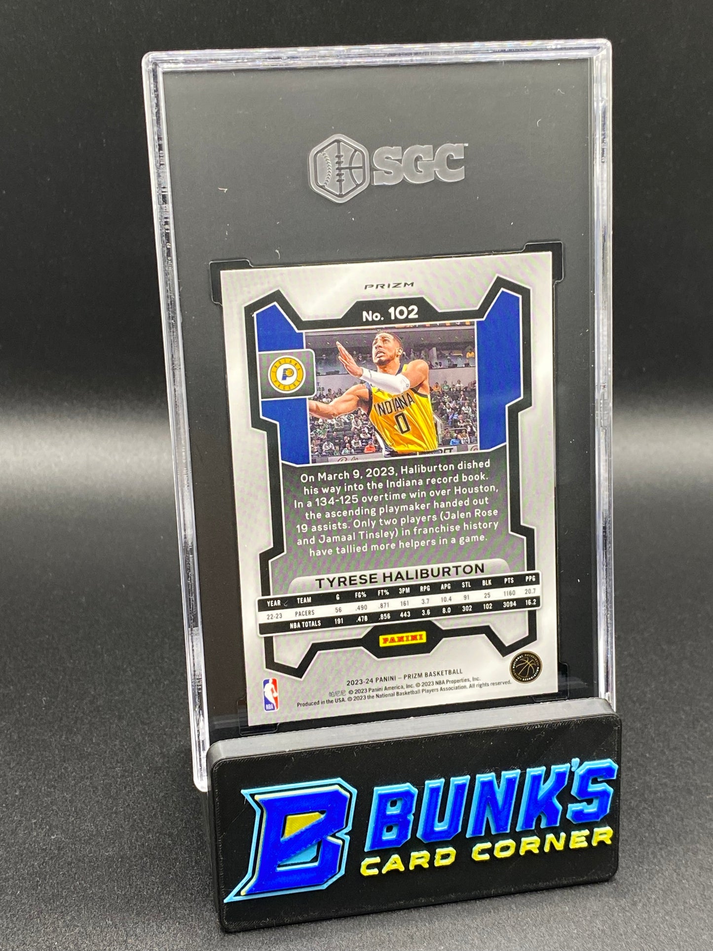 2023-24 Tyrese Haliburton Red Ice Prizm SGC 9.5