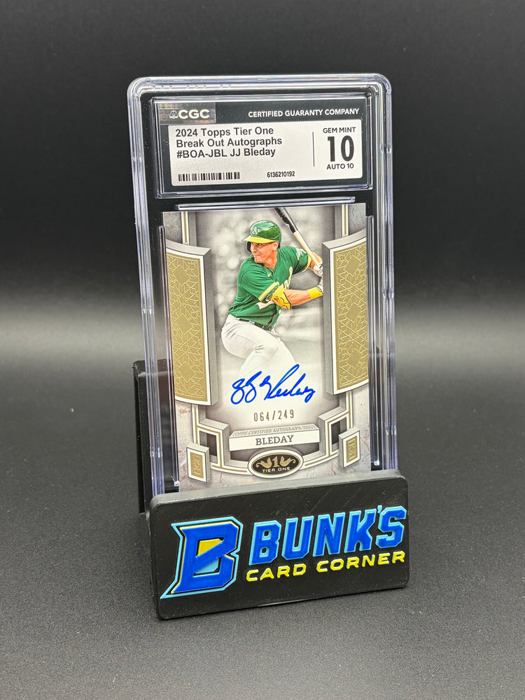 2024 JJ Bleday Break Out Auto Topps Tier One CGC 10 Auto 10 64/249