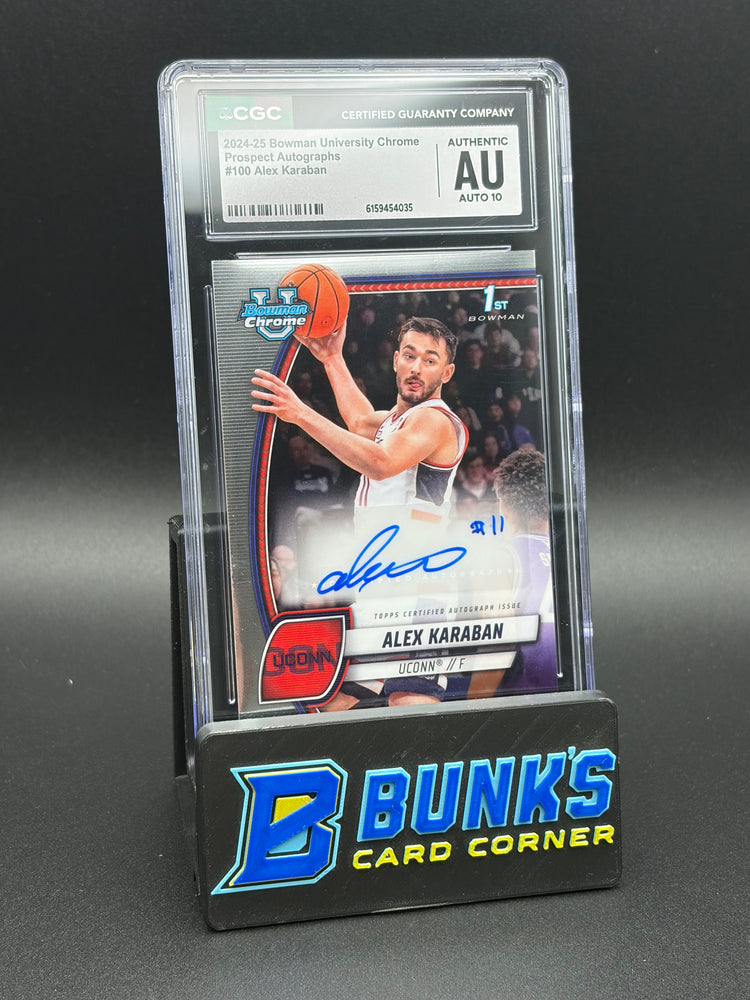 2024-25 Alex Karaban Prospect Auto CGC AU Auto 10