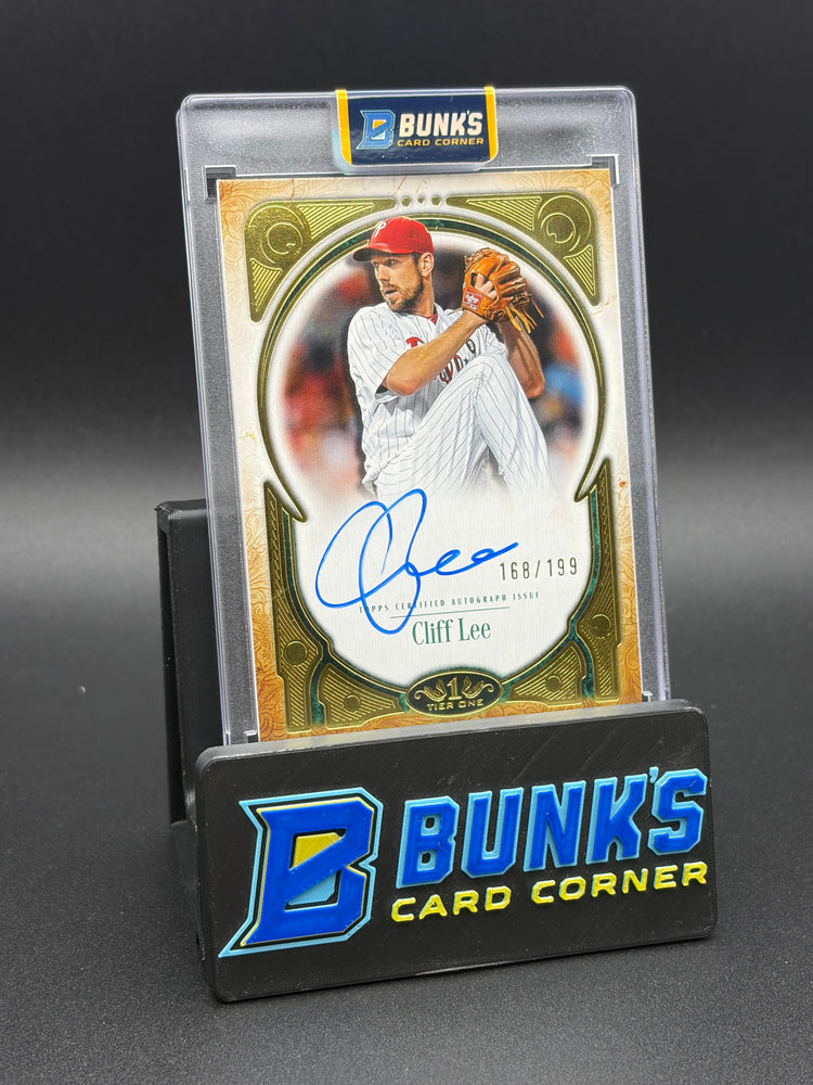 2026 Cliff Lee Topps Tier One Auto Gold Foil 168/199