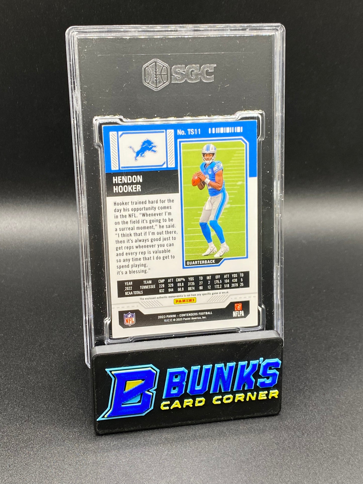 2023 Hendon Hooker Rookie Ticket Swatch Auto. 16/25 SGC 10/9