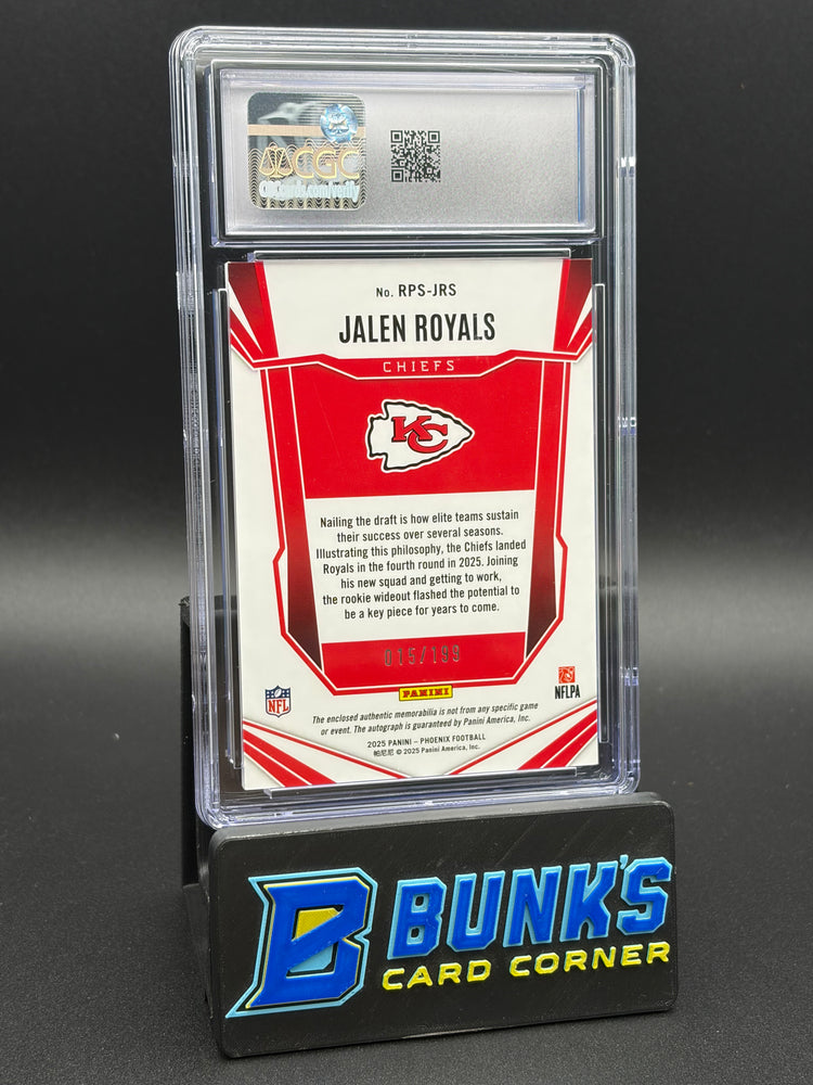 2025 Jalen Royals Bronze Pandora Rookie Patch Auto Phoenix CGC AU Auto 10 RC
