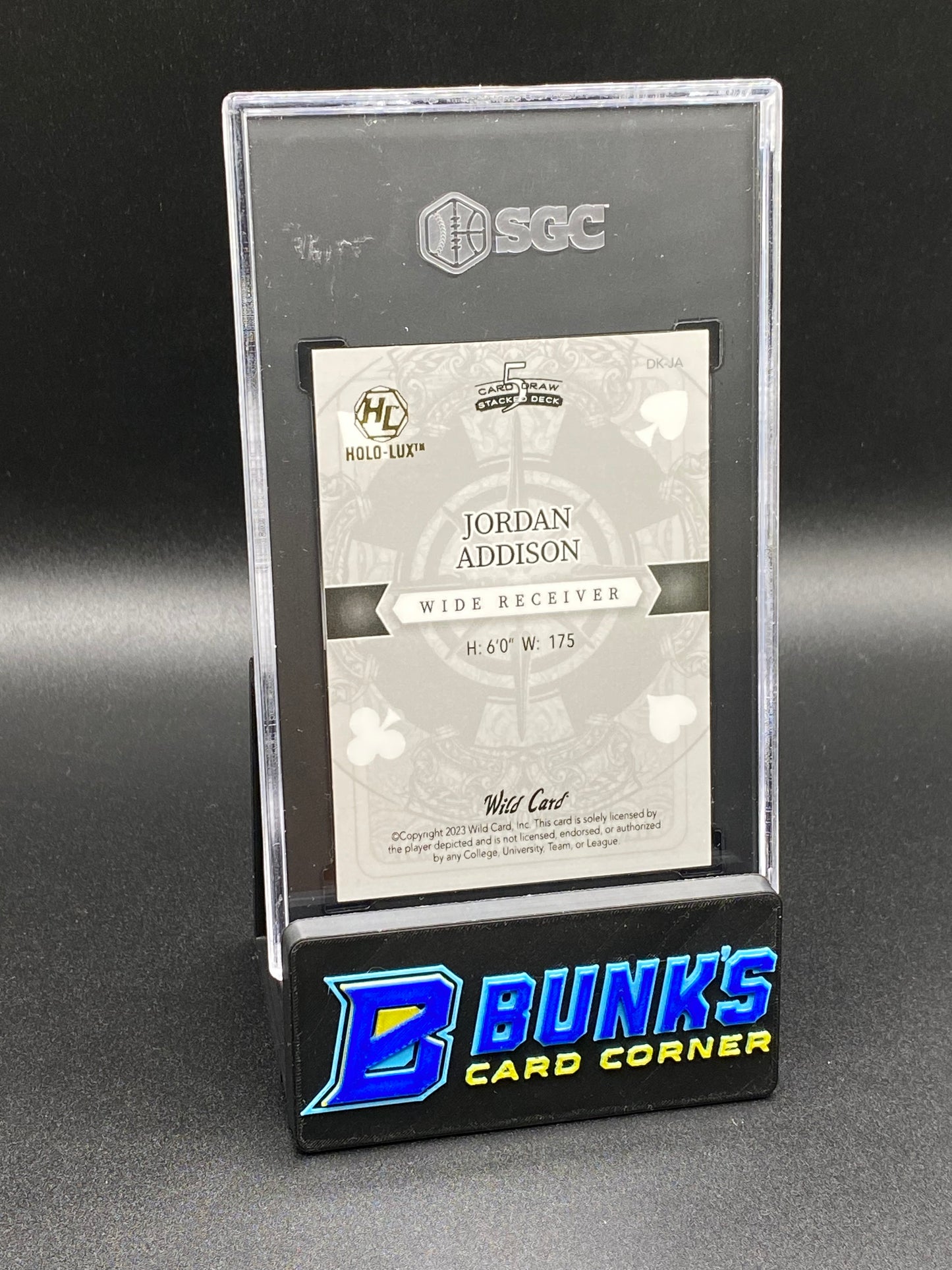 2023 Jordan Addison Queen of Diamonds, Holo-Lux Gold Lava 1/1 SGC 10