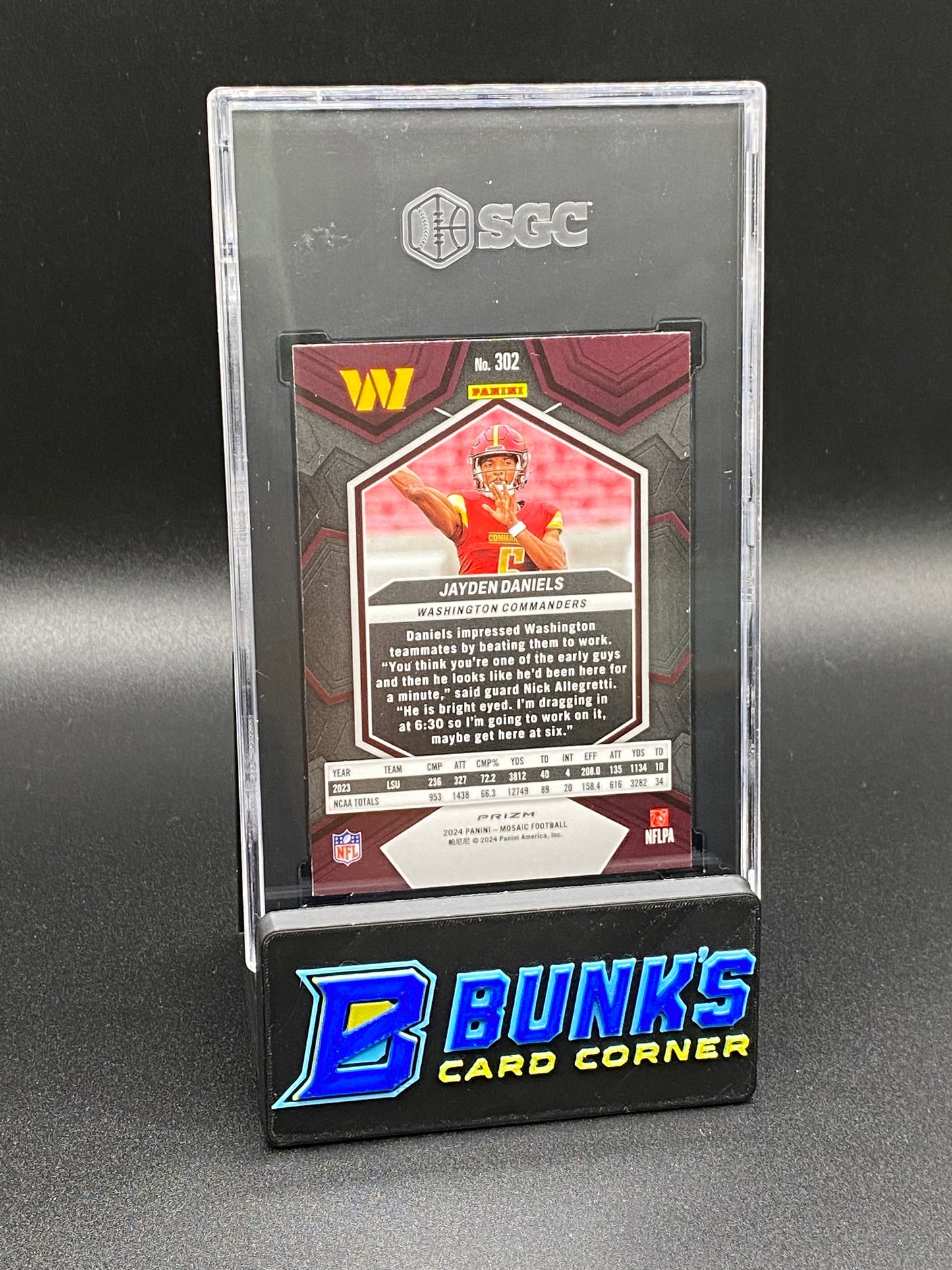 2024 Jayden Daniels Green Prizm SGC 9.5