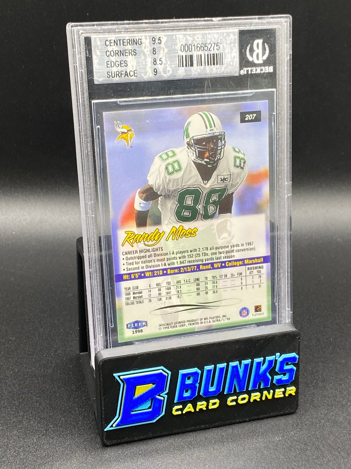 1998 Randy Moss Beckett 8.5