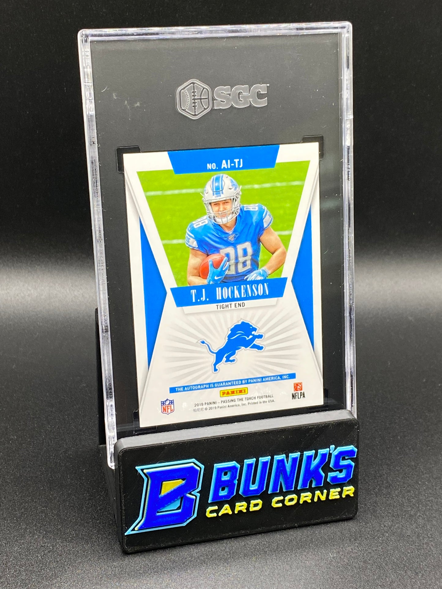 2019 TJ Hockenson Apprentice Ink 22/50 SGC 10/9