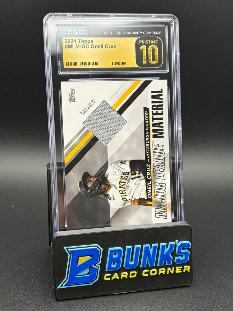 2024 Oneil Cruz Topps Memorabilia CGC Pristine 10