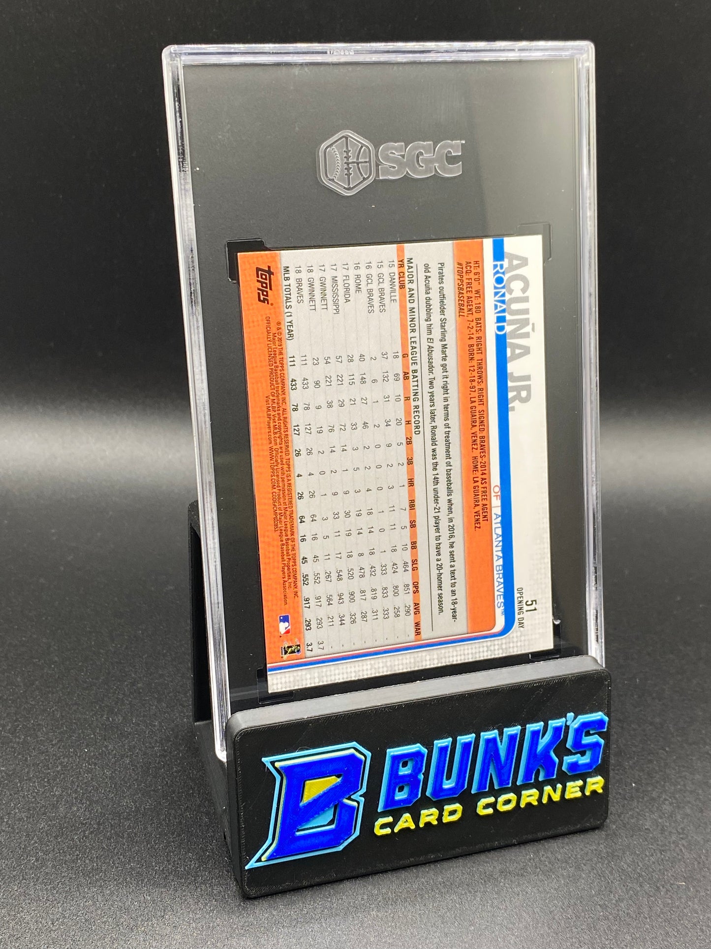 2019 Ronald Acuna Jr. Red Foil SGC 10