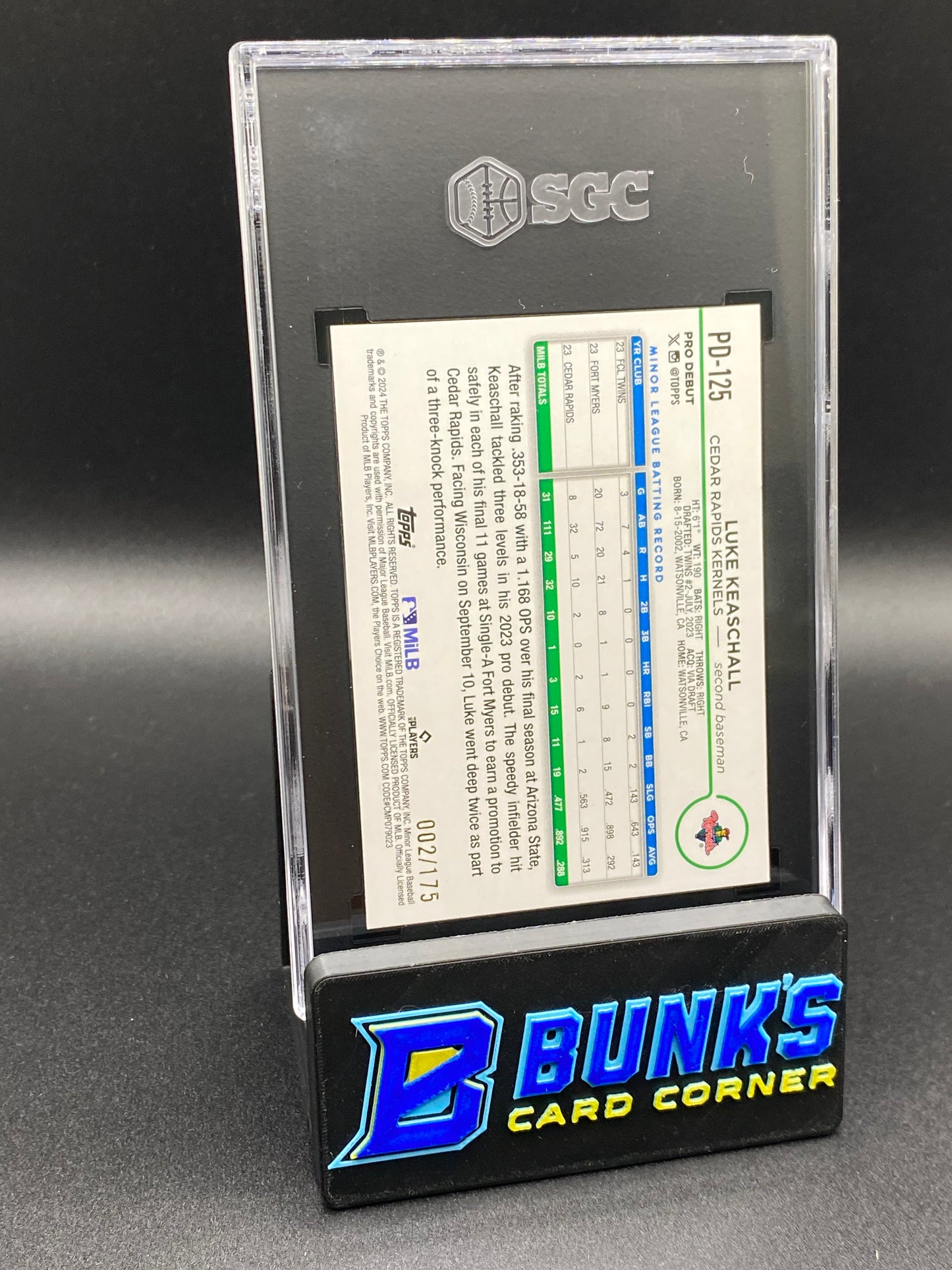 2024 Luke Keaschall Sparkle Foil 2/175 SGC 10