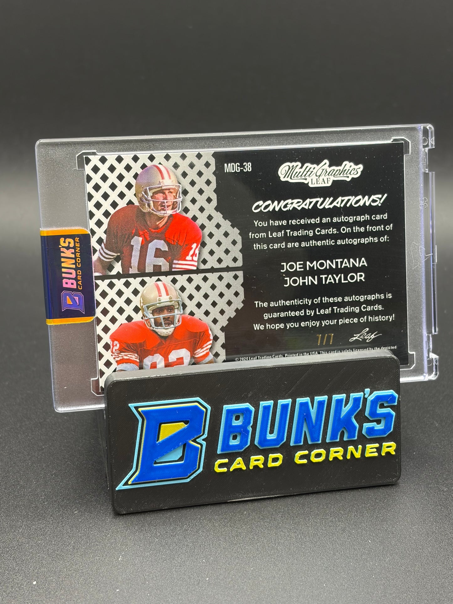 2024 Joe Montana & John Taylor Leaf Duo-Graphic Pink Auto 7/7