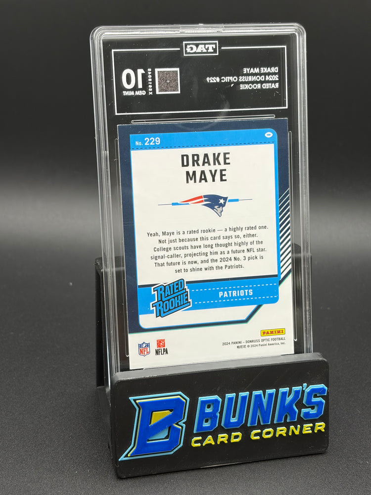 2024 Drake Maye Donruss Optic Rated Rookie TAG 10