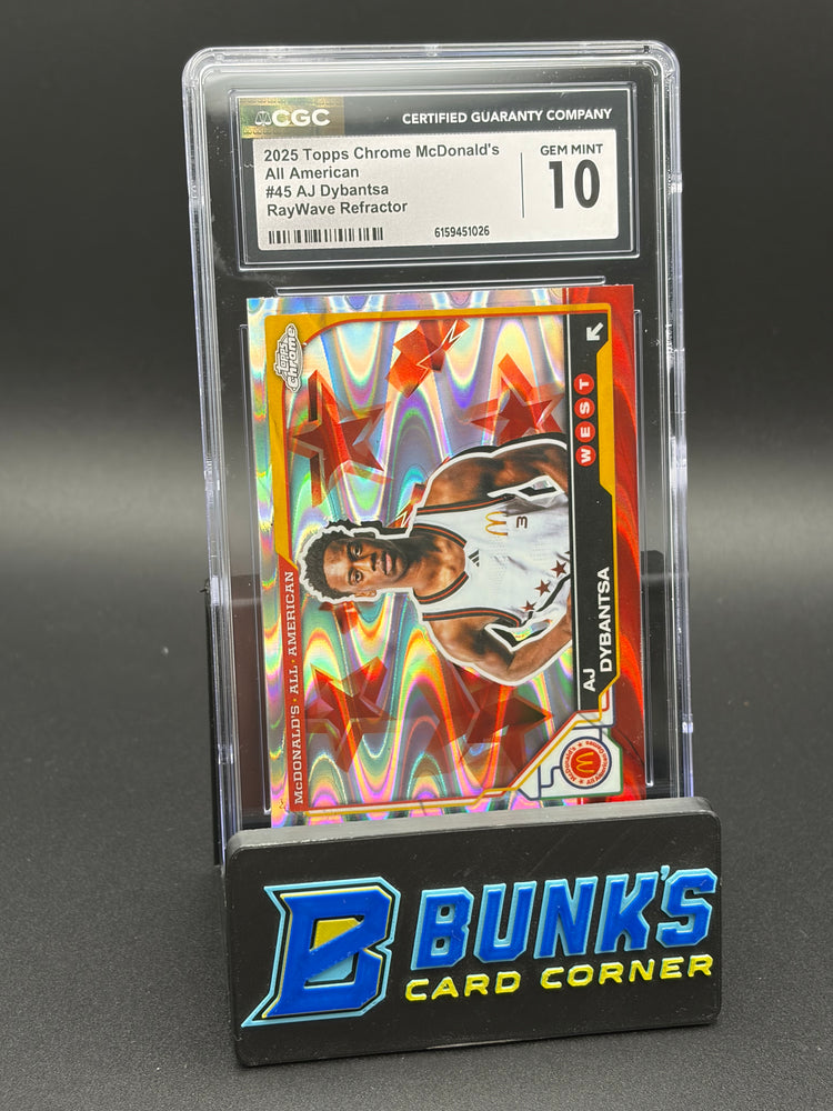 2025 AJ Dybantsa RayWave Refractor All American CGC 10
