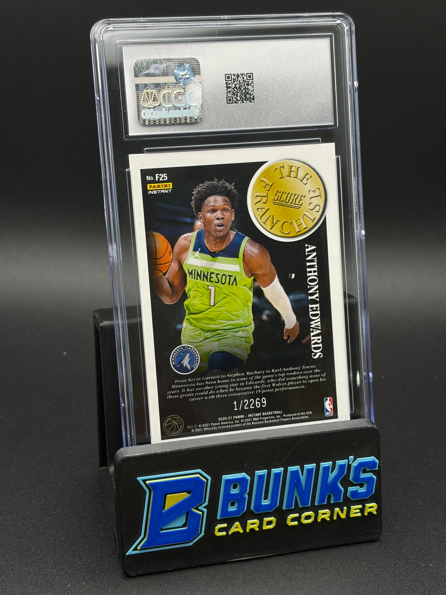 2020-21 Anthony Edwards The Franchise Panini Instant Score CGC 9 1/2269
