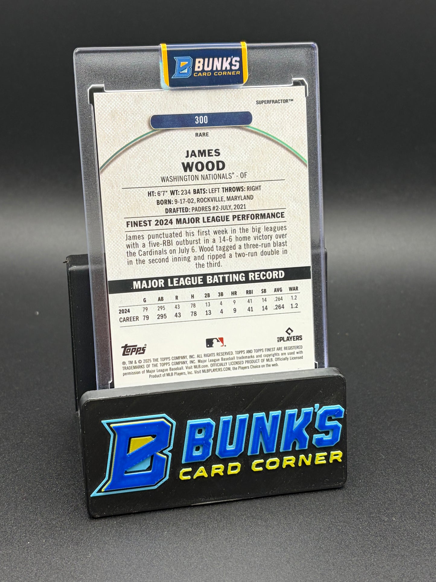 2025 James Wood Topps Finest RC
