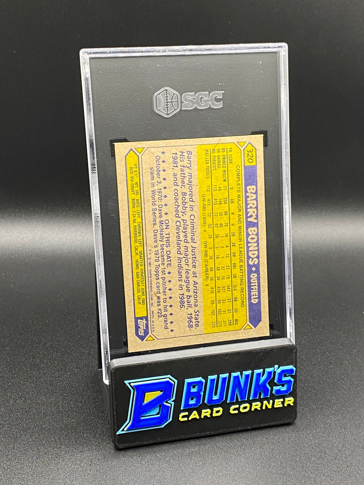 1987 Barry Bonds SGC 9