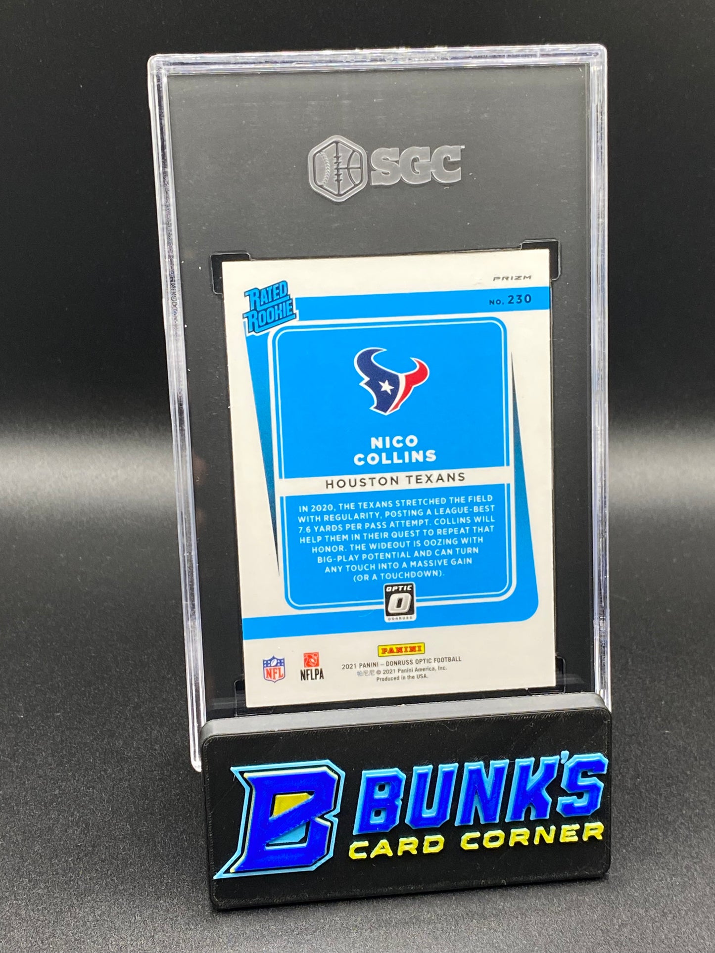 2021 Nico Collins Blue Scope Prizm SGC 10