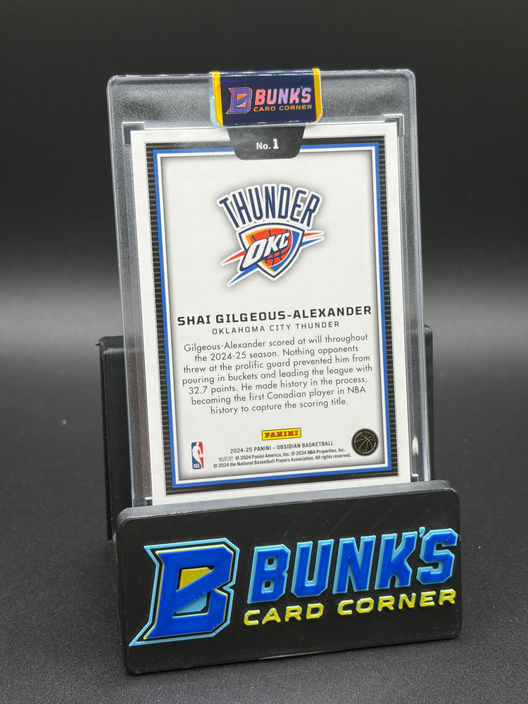 2024-25 Shai Gilgeous-Alexander Obsidian Panini Color Blast