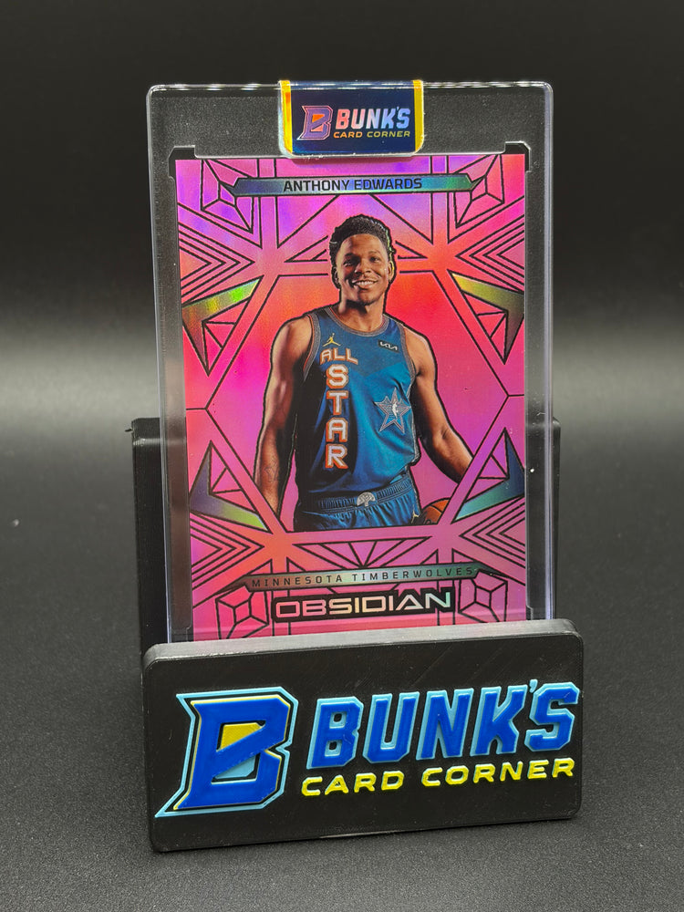 2024-25 Anthony Edwards Obsidian Panini Electric Etch Pink Flood 30/49